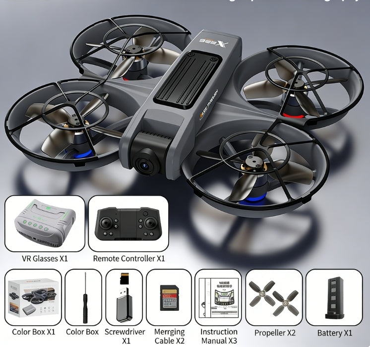 X226 VR Version Brushless Drone FPV Racing Drone with Optical Flow Hovering, HD Aerial Photography Remote Control Aircraft