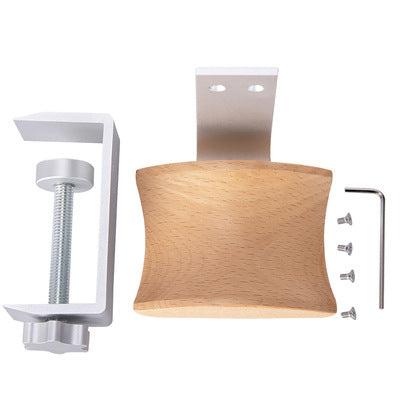 Clip-on Metal Solid Wood Headphone Stand, Walnut Wood Headphone Hanger, Easy Installation Headphone Bracket