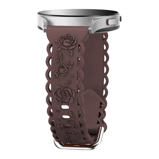 Suitable for 20mm flat silicone strap with hollowed out rose style strap