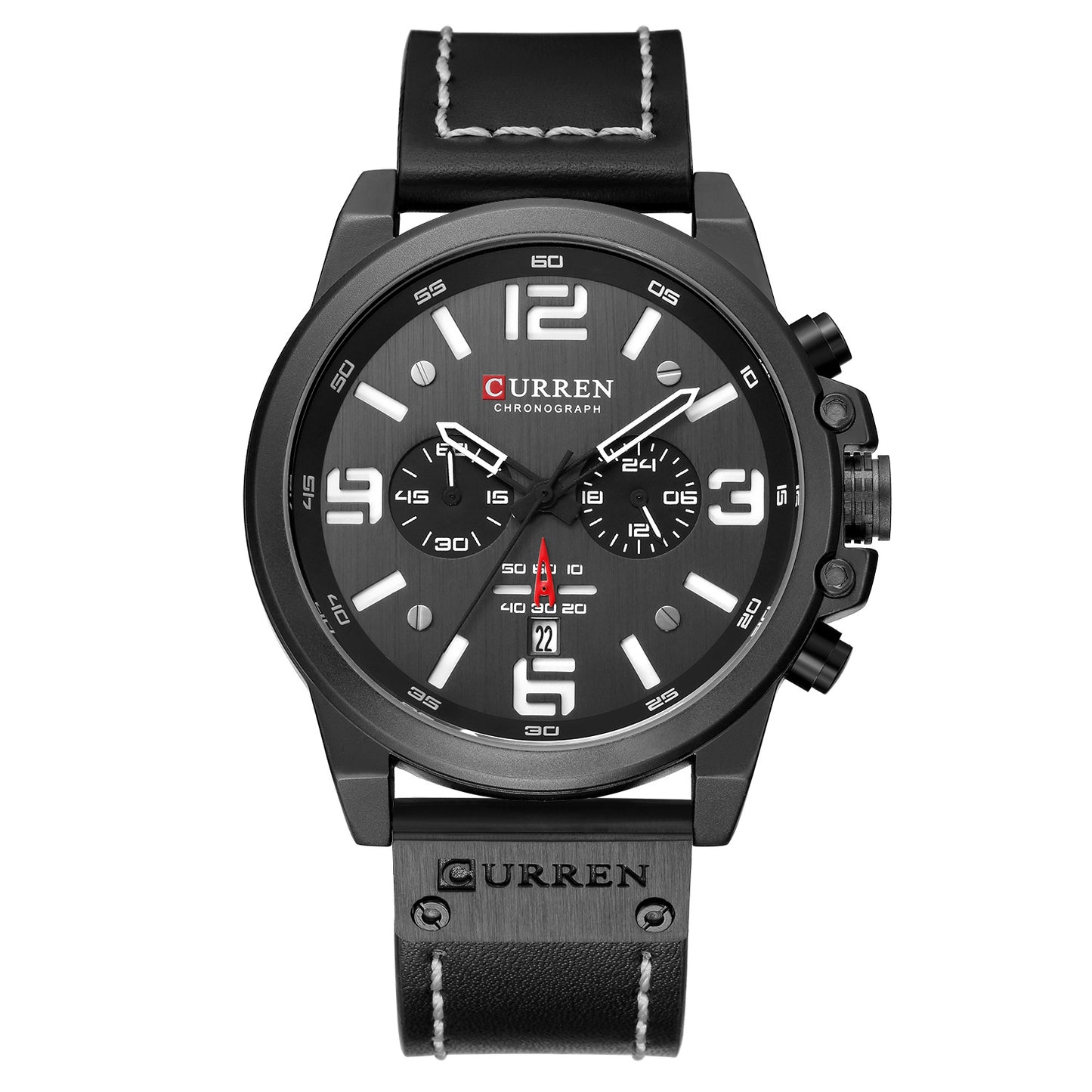 Men's Watch Sports Six Pin Quartz Watch Calendar Men's Watch Waterproof Belt Watch