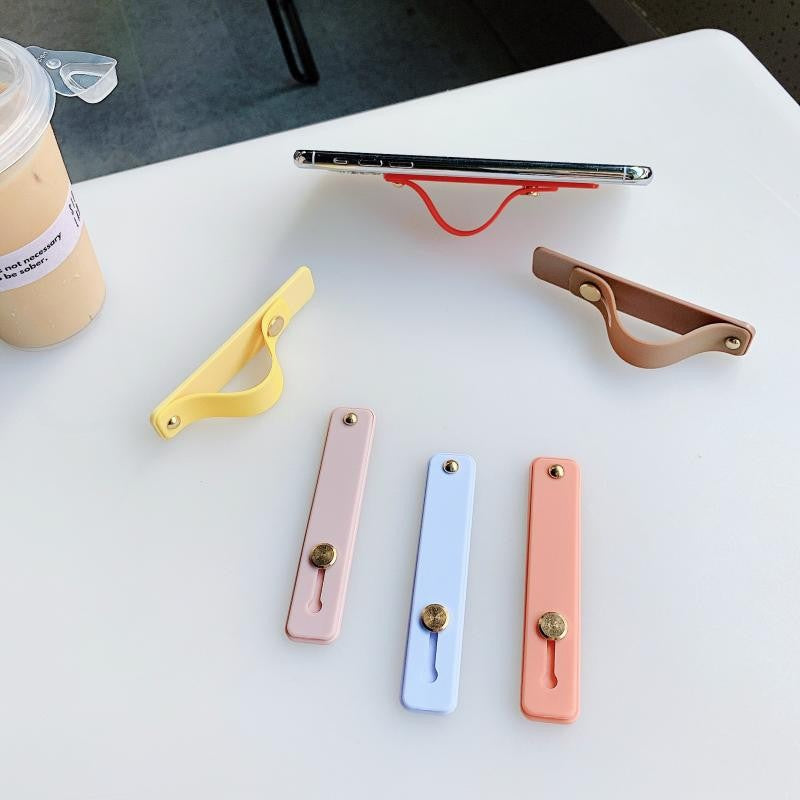 Phone Case Wristband Ring Stand Back Strap Holder Universal Protective Cover Bracket Foldable Lazy Use