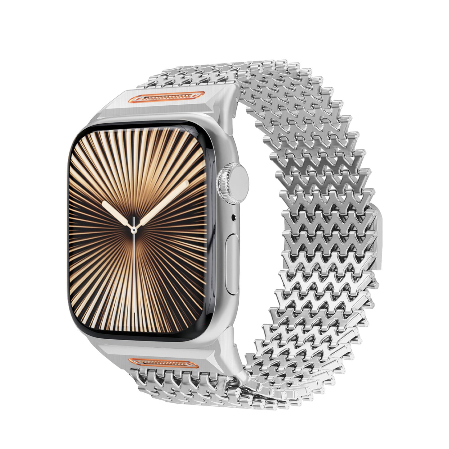 Suitable for Apple Watch stainless steel strap iWatch Ultra W-shaped magnetic metal strap