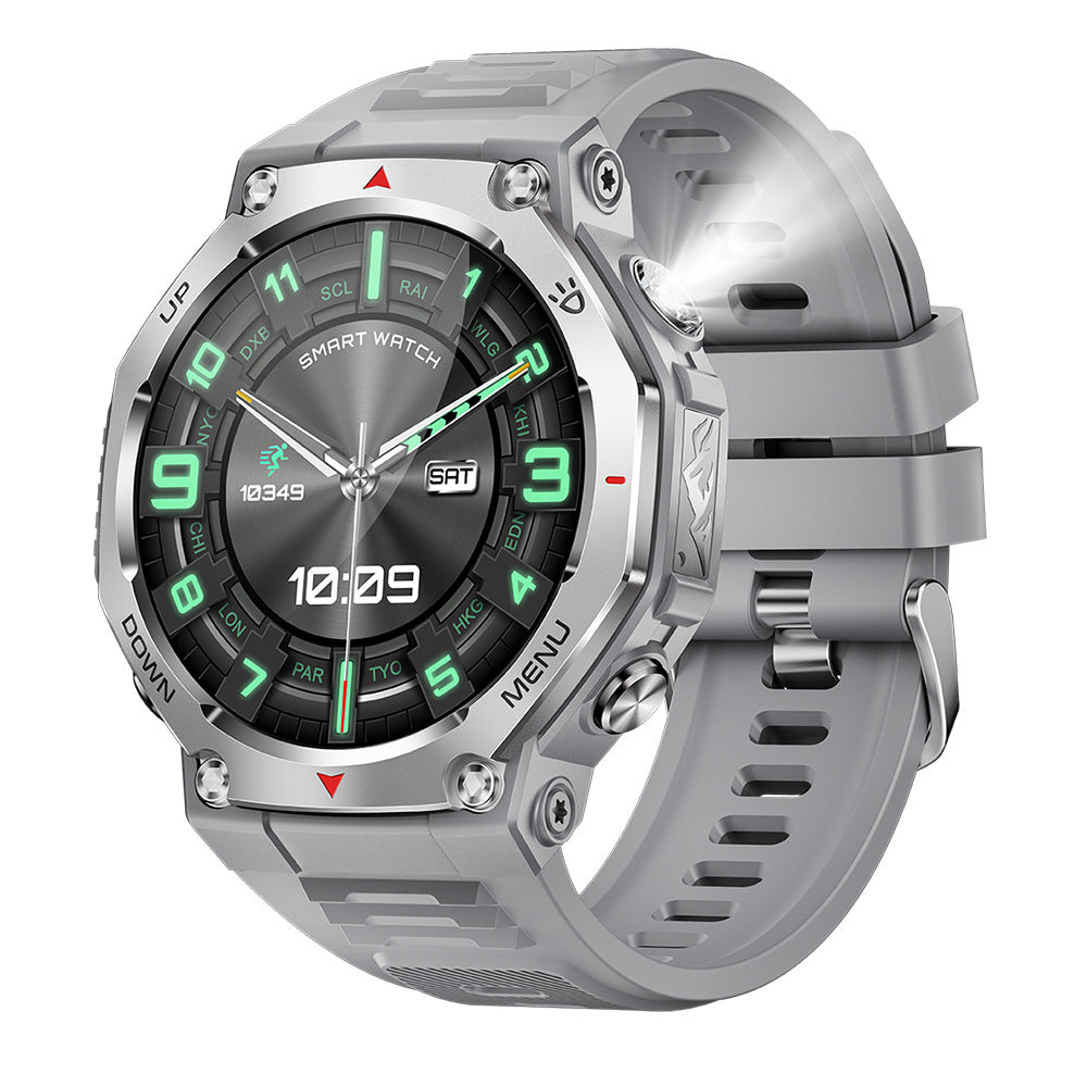 KT85 Smart Watch Bluetooth Call Flashlight Heart Rate Oximeter Step Multi functional Outdoor Watch