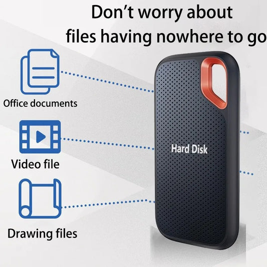 High-speed Portable SSD 2TB 4TB 16TB Type-C/USB Dual Interface for Mobile Phone and Computer