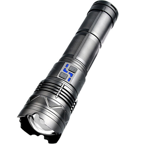 White laser high-power flashlight, strong light, outdoor charging,