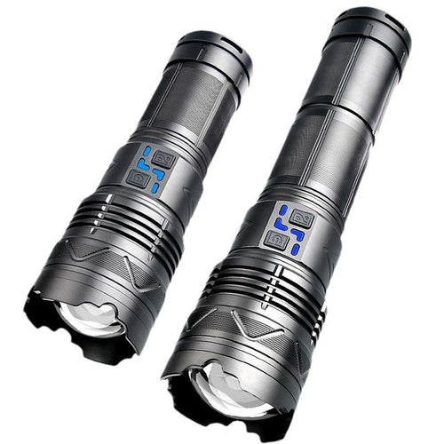 White laser high-power flashlight, strong light, outdoor charging,